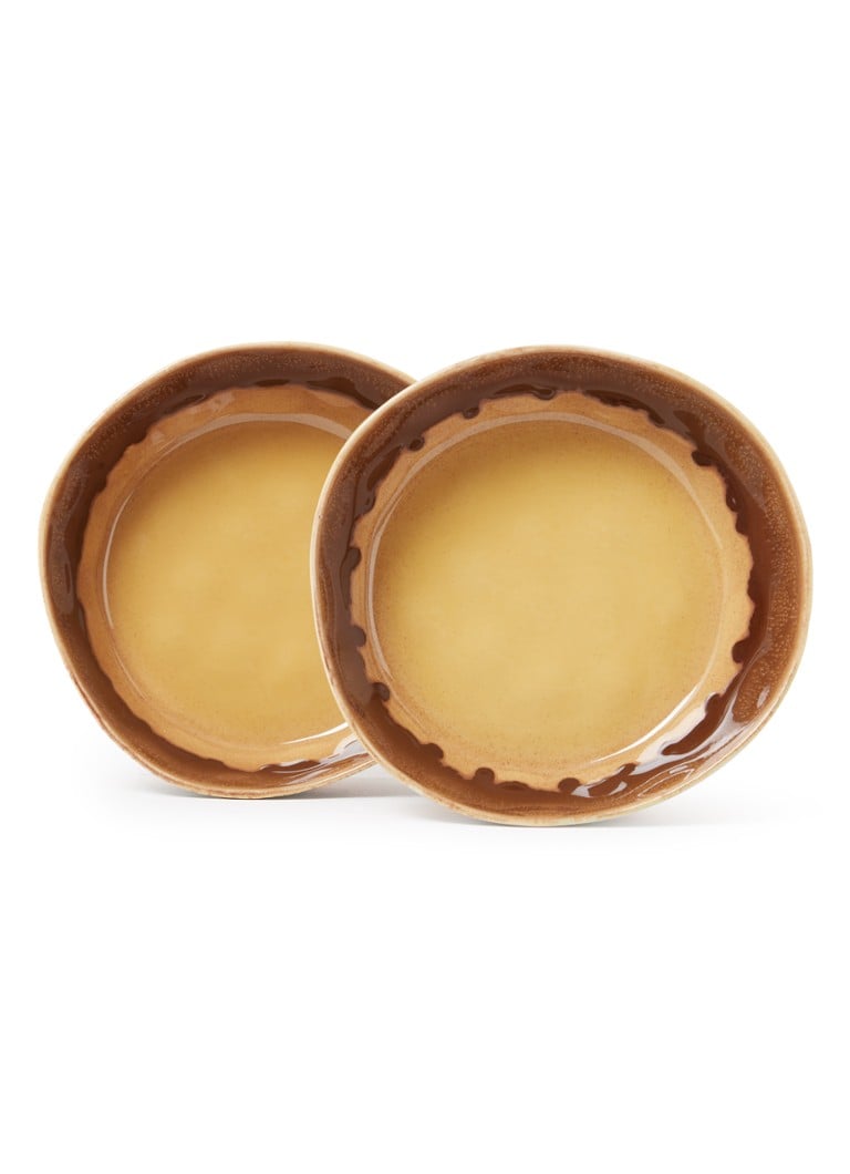 HKliving Cove pastabord 19,5 cm set van 2 Multicolor - Deal