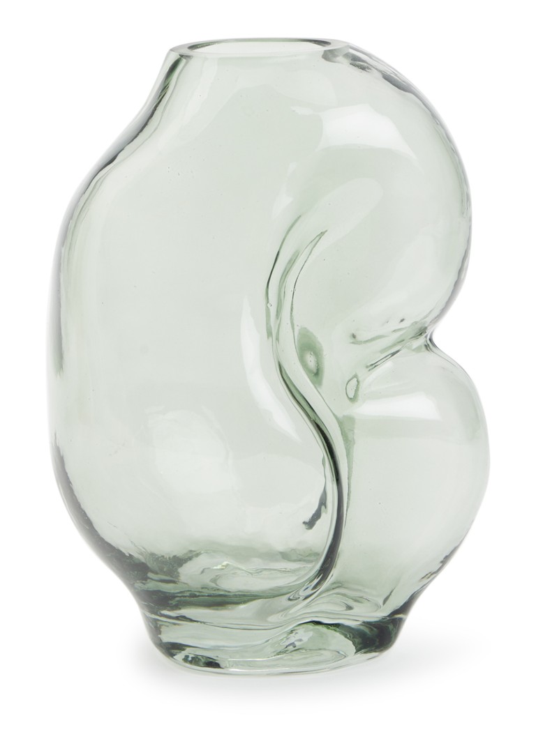 HKliving Gleam Small vaas 18 cm Olijfgroen - Deal