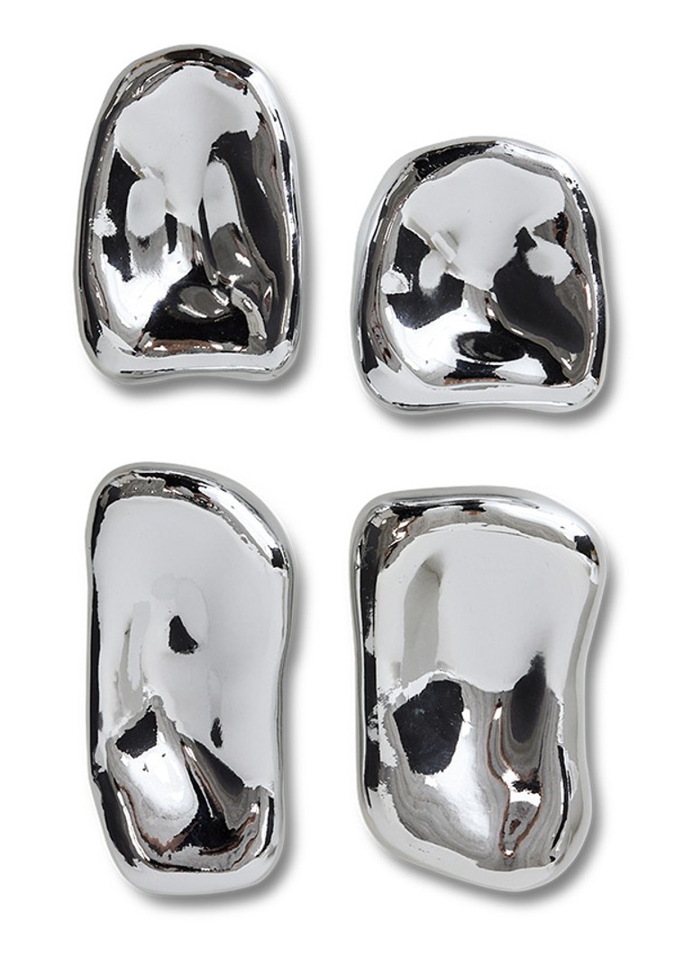 HKliving Ornament set van 4 Zilver - Deal