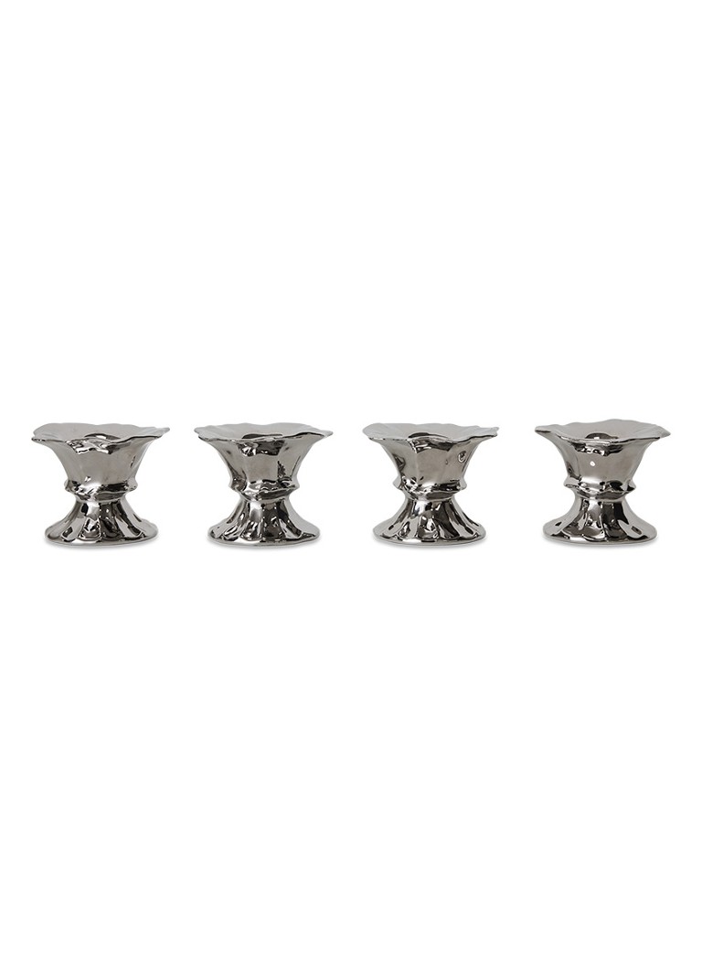 HKliving Eierdopjes set van 4 Zilver - Deal