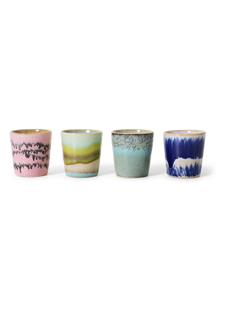 HKliving 70's Vibrance eierdop 5 cm set van 4 Groen - Deal