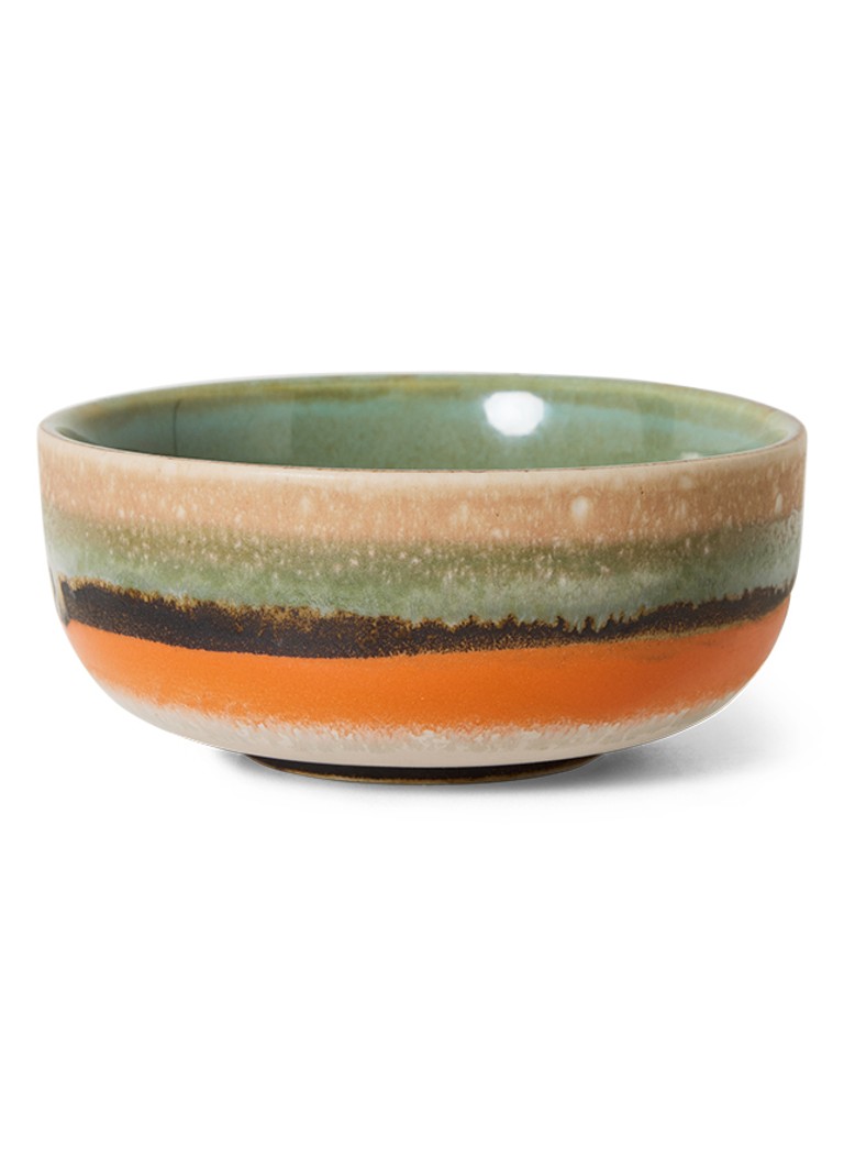 HKliving 70's Burst kom 11 cm Oranjebruin - Deal