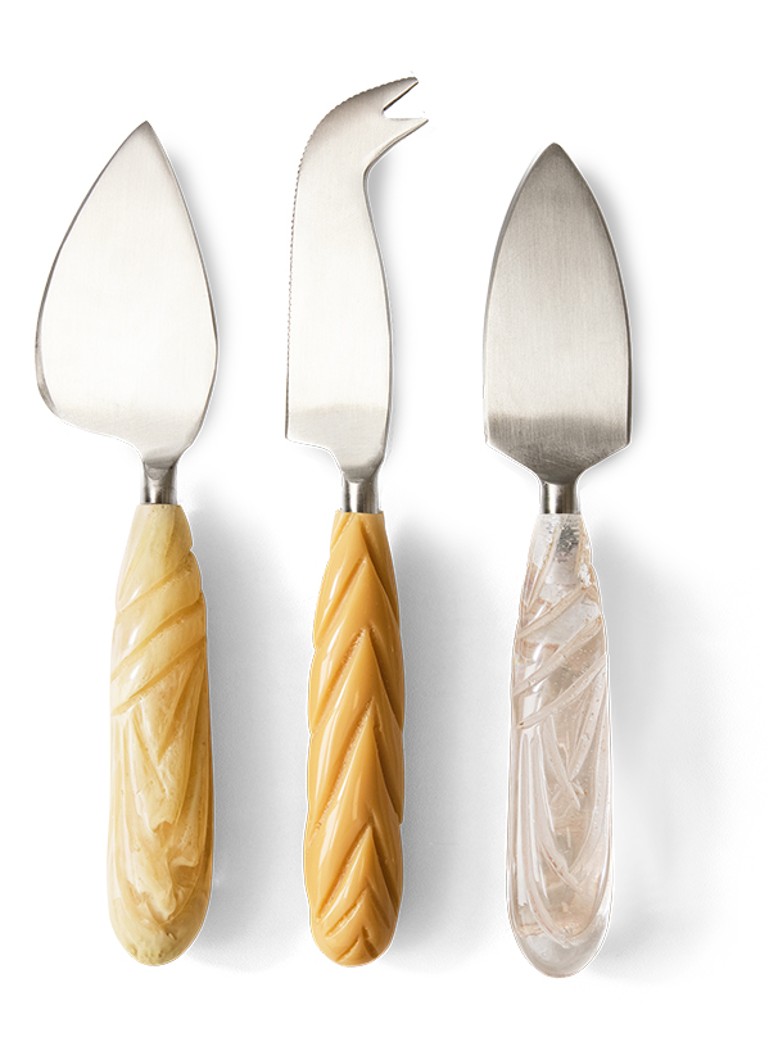 HKliving Kaasmes set van 3 Beige - Deal