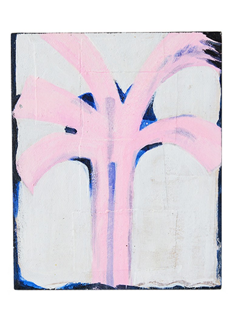 HKliving Pocket Exhibit: Palmlines wandelement 16 x 13 cm Roze - Deal