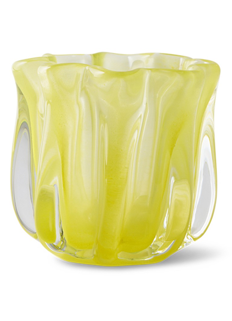 HKliving Coralla kandelaar 10 cm Geel - Deal
