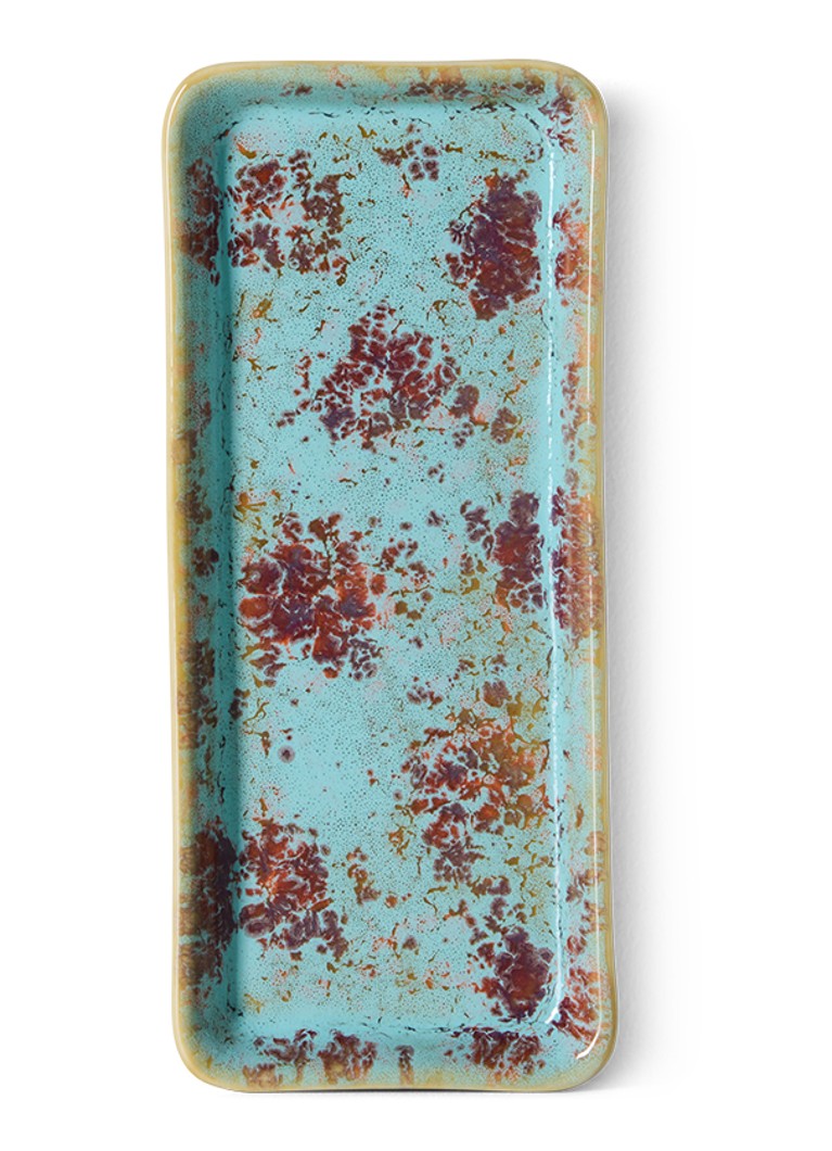 HKliving 70s Ceramics Patina serveerschaal 7,7 x 18 cm Multicolor - Deal