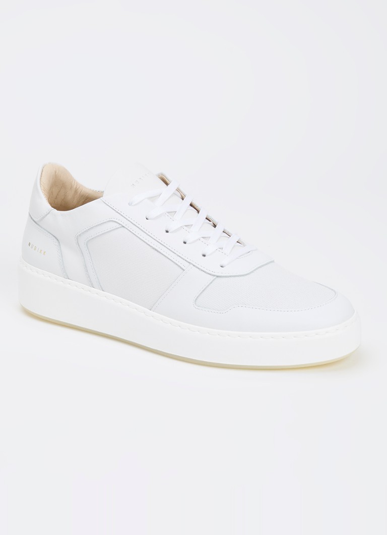 Nubikk Heren Jiro Luca sneaker van leer in de kleur Wit, maat: 46