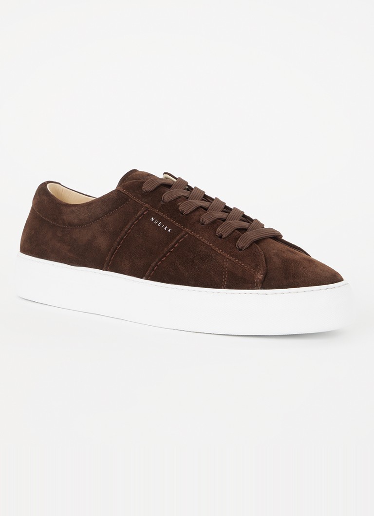 Nubikk Heren Jagger Morris sneaker van suède in de kleur Donkerbruin, maat: 44