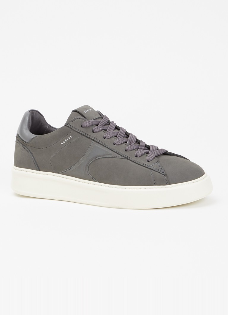 Nubikk Heren Vick Cosmo sneaker van nubuck in de kleur Grijs, maat: 46