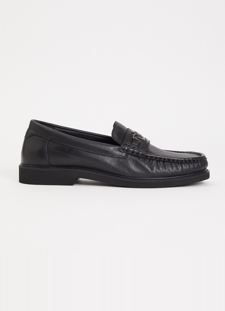Nubikk Heren James Gatsby loafer van leer in de kleur Zwart, maat: 44