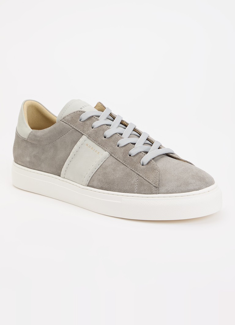 Nubikk Heren Jase Morris sneaker van suède in de kleur Lichtgrijs, maat: 46