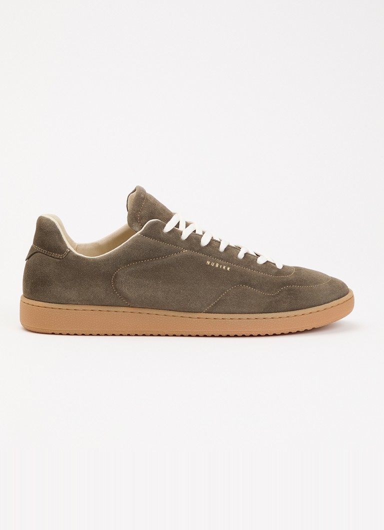 Nubikk Heren Ray Rush sneaker van suède in de kleur Olijfgroen, maat: 44