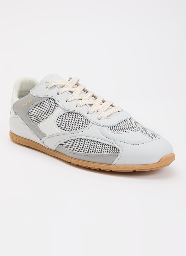 Nubikk Heren Riley Morgan sneaker met leren details in de kleur Blauwgrijs, maat: 45