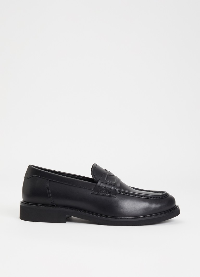 Nubikk Heren Jones Gatsby loafer van leer in de kleur Zwart, maat: 46