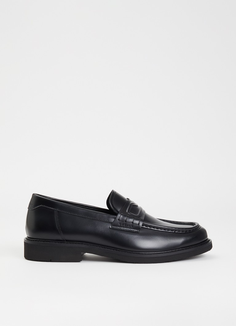 Nubikk Heren Jones Gatsby loafer van leer in de kleur Zwart, maat: 46