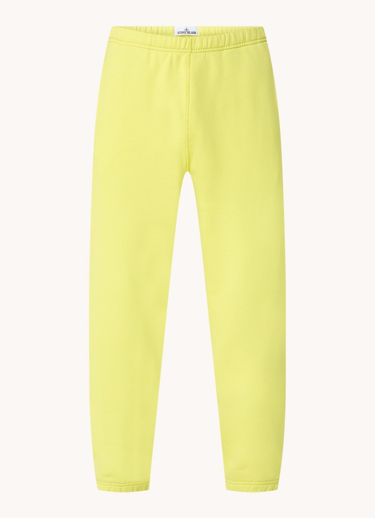 Stone Island Heren 632X5 tapered fit joggingbroek met steekzakken in de kleur Citroengeel, maat: L