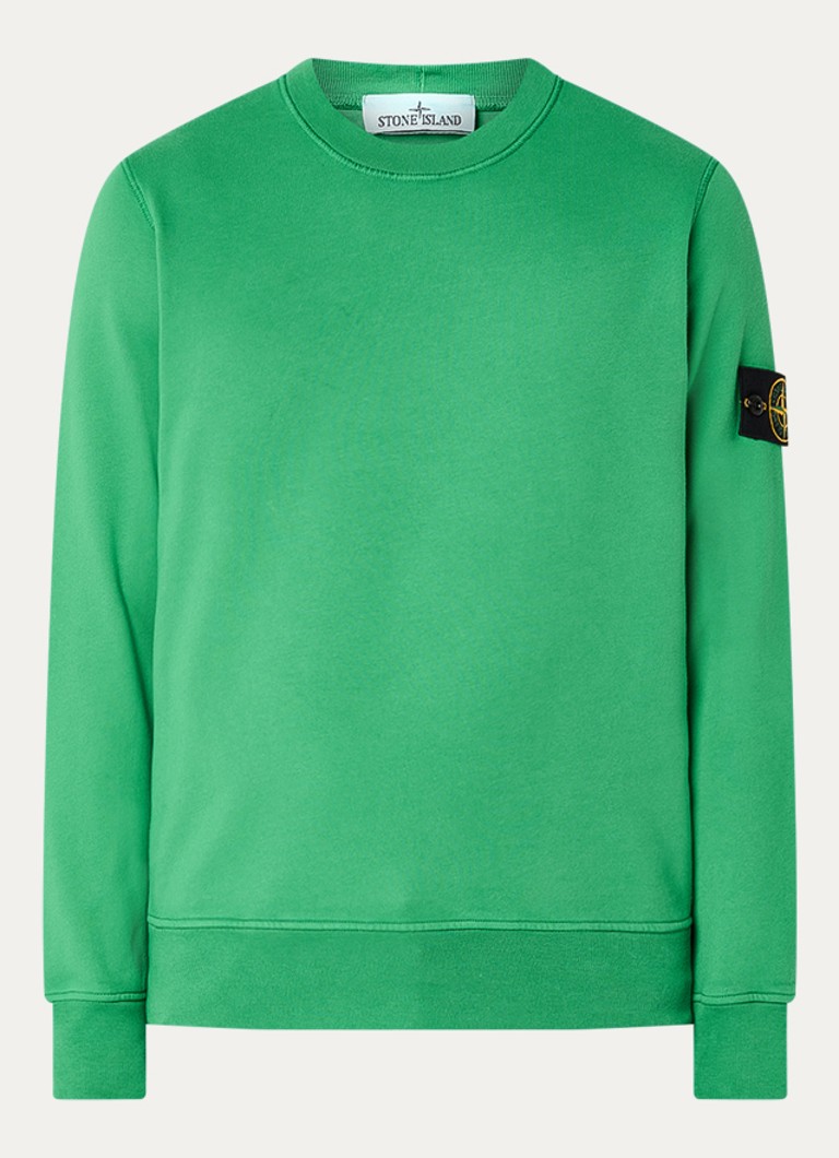 Stone Island Heren S0051 sweater met logo in de kleur Groen, maat: L