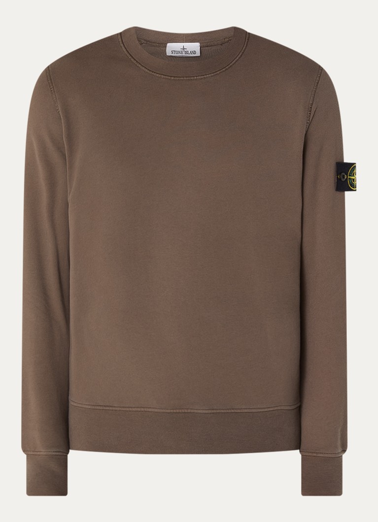 Stone Island Heren S0051 sweater met logo in de kleur Donkerbruin, maat: S