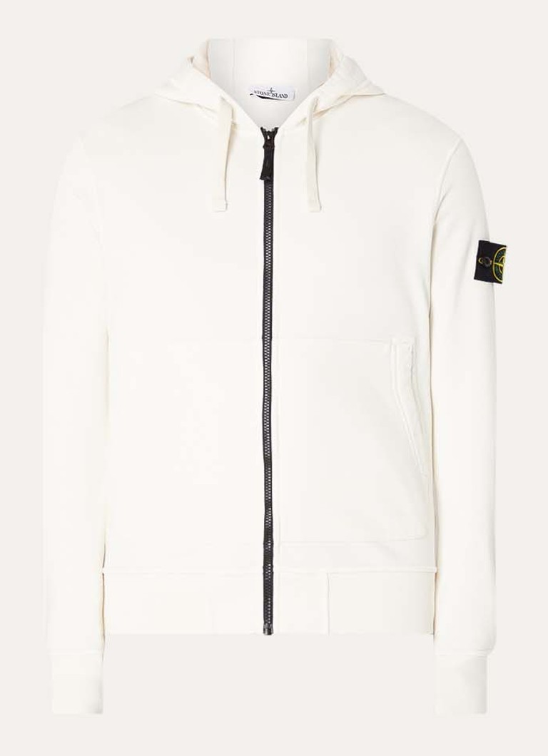 Stone Island Heren S0051 sweatvest met capuchon en logo in de kleur Wit, maat: XL