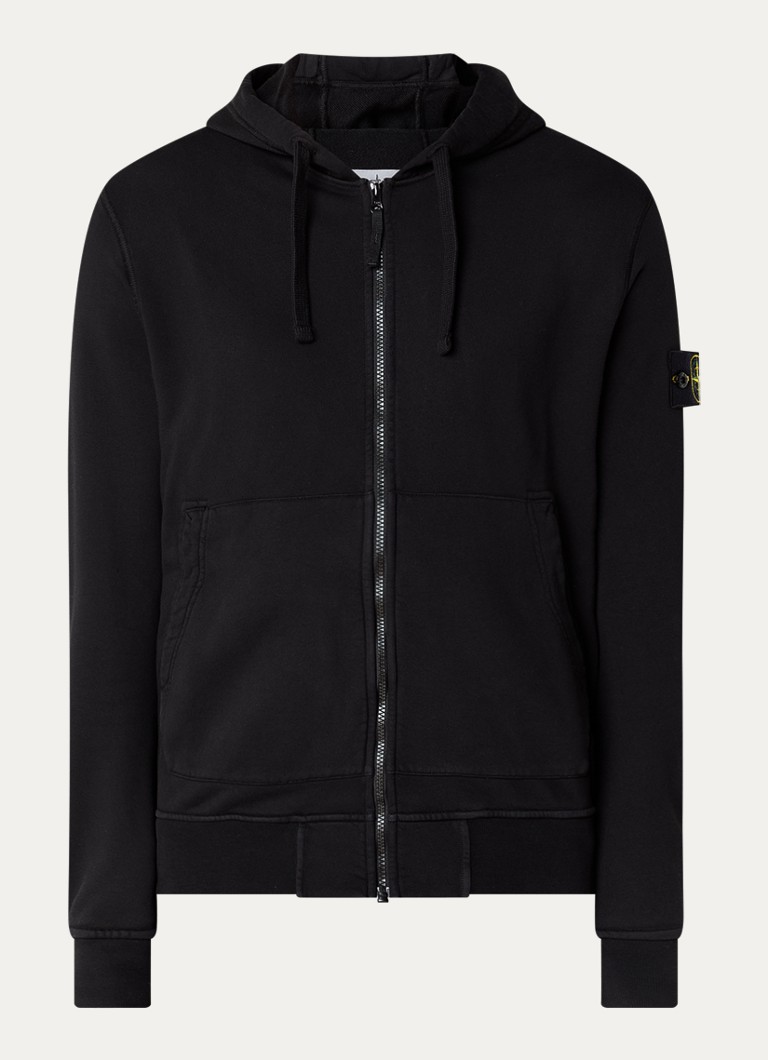 Stone Island Heren S0051 sweatvest met capuchon en logo in de kleur Zwart, maat: XS