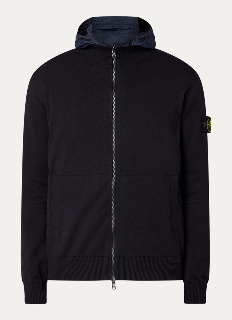 Stone Island Heren S00B9 reversible jack met steekzakken in de kleur Donkerblauw, maat: M