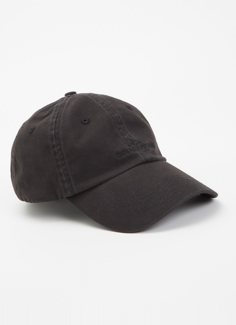 Stone Island Heren S0106 pet met logoborduring in de kleur Zwart, maat: OS