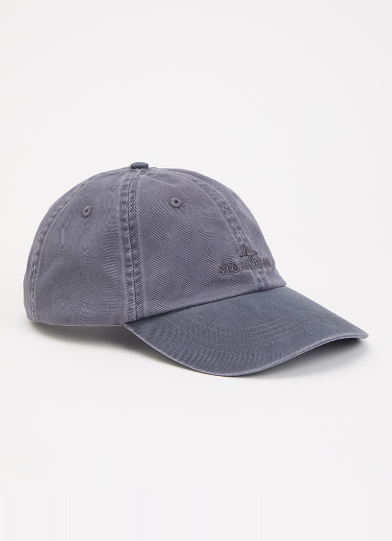 Stone Island Heren S0106 pet met logoborduring in de kleur Donkergrijs, maat: OS