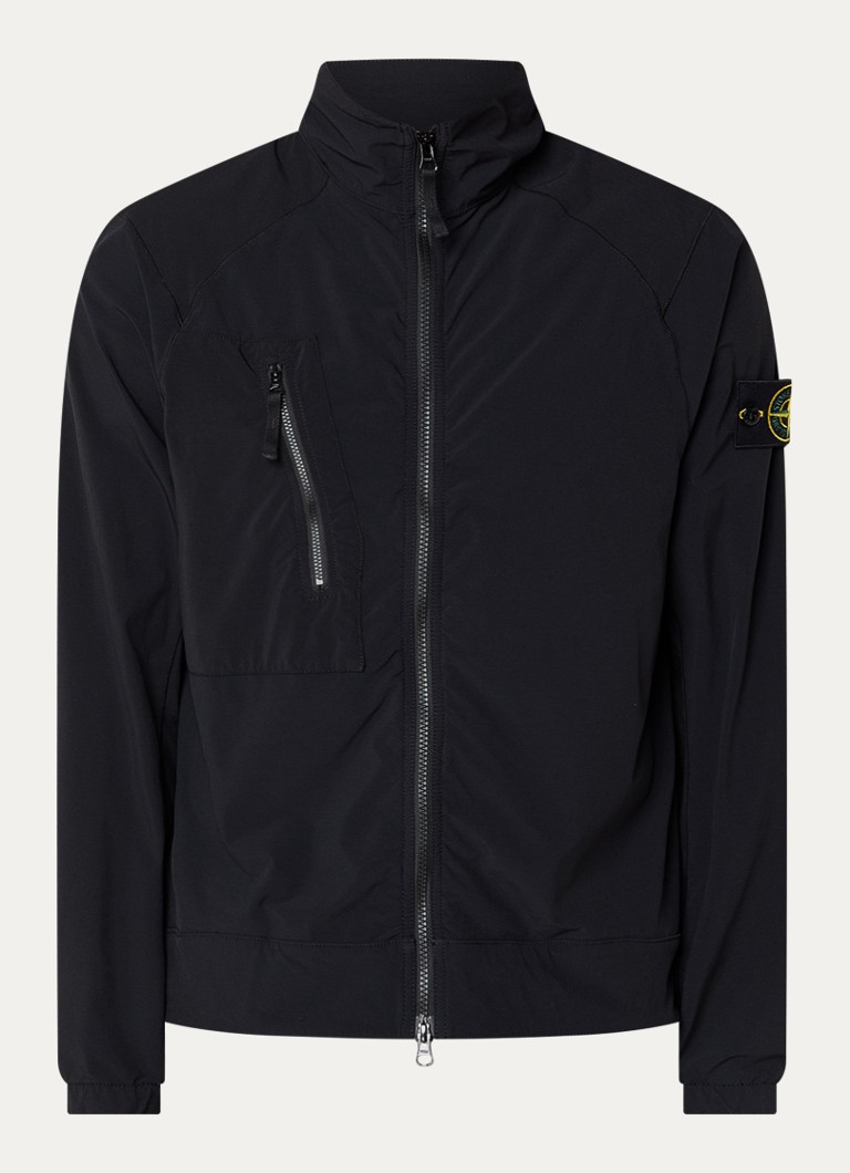 Stone Island Heren S0375 jack met borstzak en logo in de kleur Zwart, maat: M