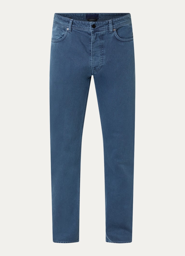 Stone Island Heren S0J18 Tapered fit jeans met donkere wassing in de kleur Indigo, maat: 33