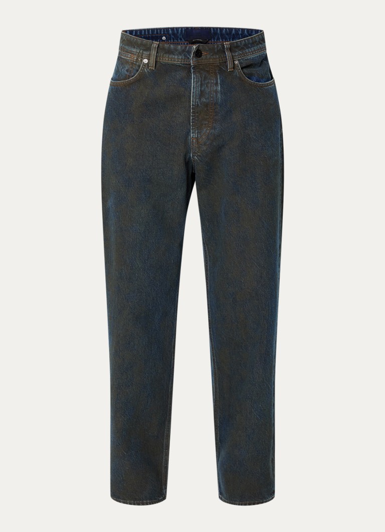 Stone Island Heren S0J40 straight leg jeans met gekleurde wassing in de kleur Indigo, maat: 34
