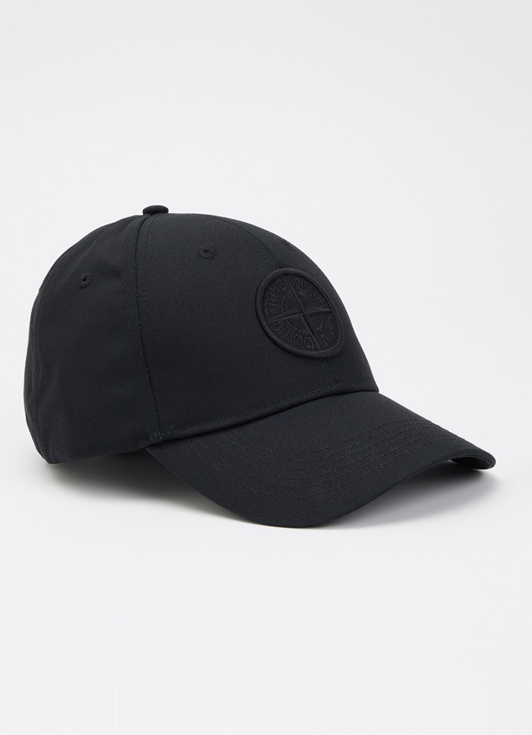 Stone Island Heren S0248 pet met logoborduring in de kleur Zwart, maat: OS