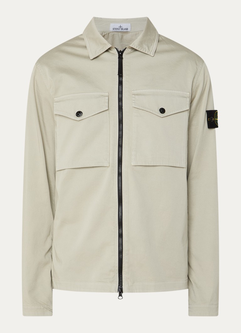 Stone Island Heren S0012 jack met borstzakken in de kleur Beige, maat: S