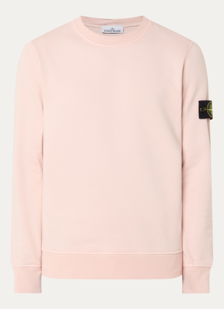 Stone Island Heren S0051 sweater met logo in de kleur Lichtroze, maat: XXL