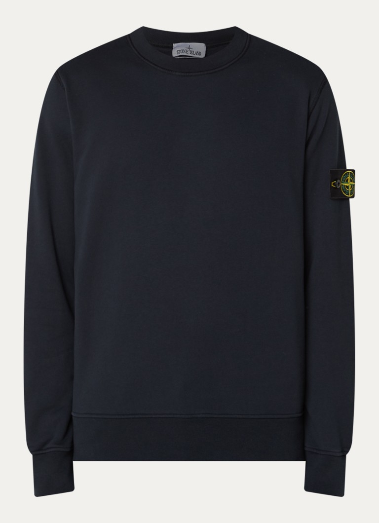 Stone Island Heren S0051 sweater met logo in de kleur Donkerblauw, maat: L
