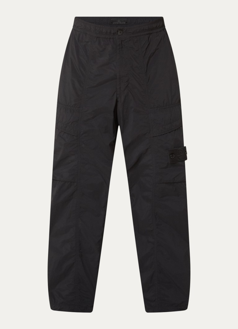 Stone Island Heren S00F6 loose fit cargobroek met steekzakken in de kleur Zwart, maat: 30