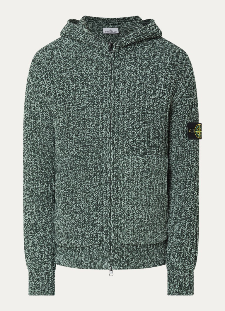 Stone Island Heren S0N16 hoodie van badstof in de kleur Donkergroen, maat: L