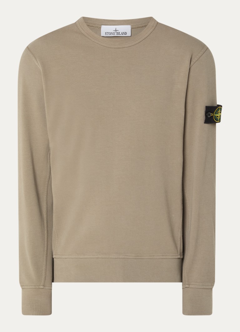 Stone Island Heren S0472 sweater met logo in de kleur Legergroen, maat: S