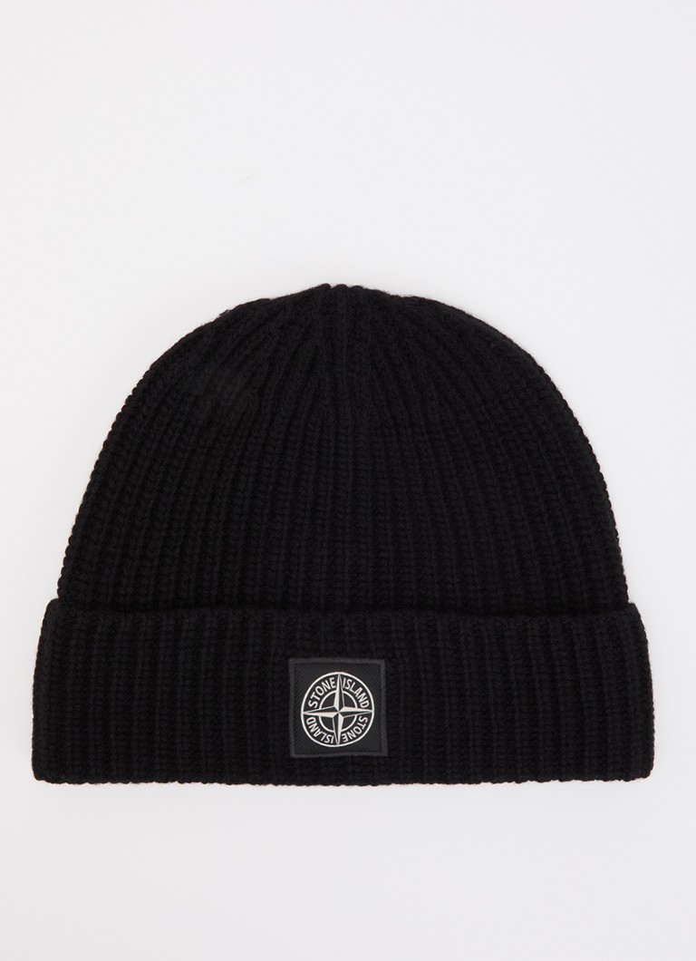 Stone Island Heren S00B4 muts van scheerwol in de kleur Zwart, maat: OS