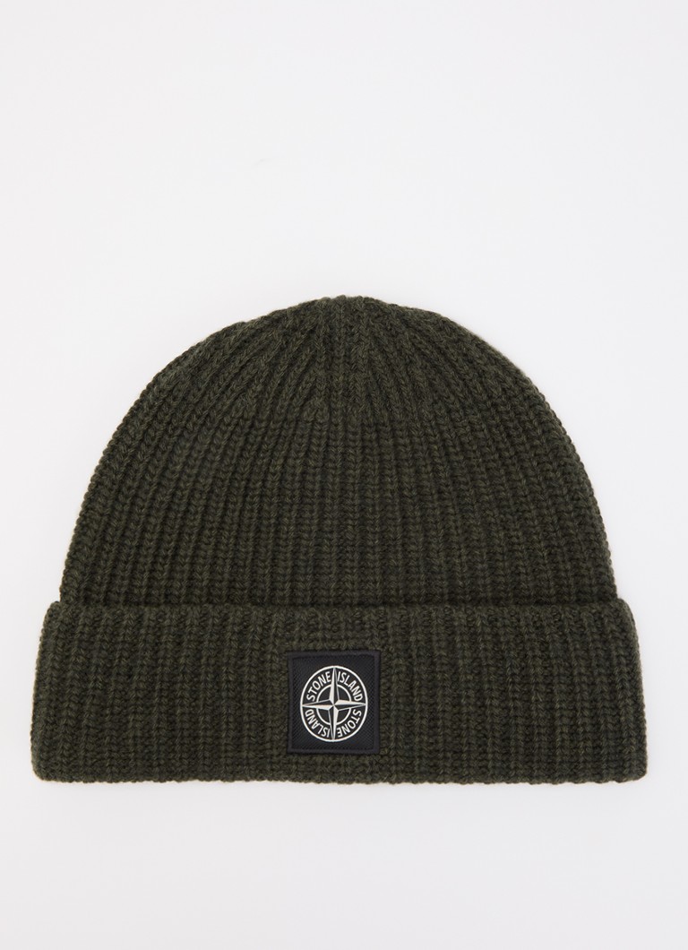Stone Island Heren S00B4 muts van scheerwol in de kleur Legergroen, maat: OS