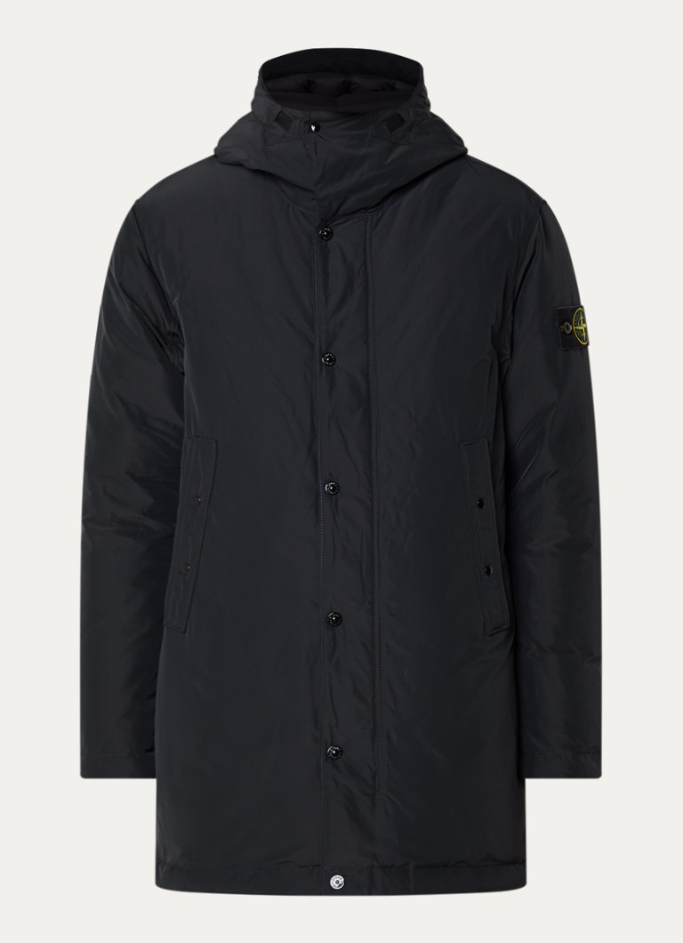Stone Island Heren S0A26 gewatteerd jack met capuchon in de kleur Zwart, maat: XL