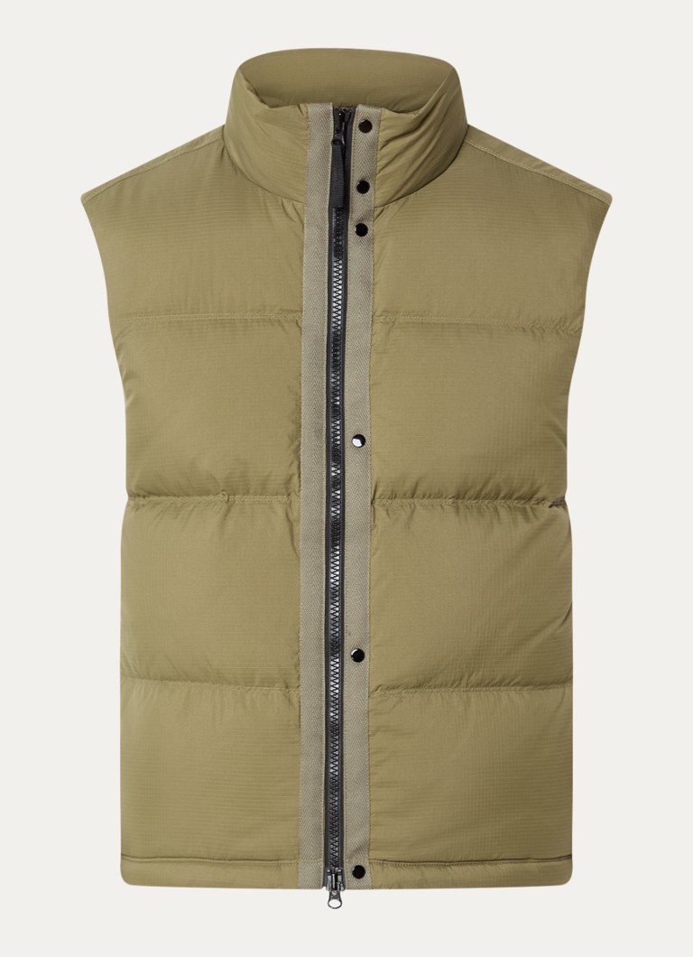 Stone Island Heren S0483 gewatteerde bodywarmer met donsvulling in de kleur Mosgroen, maat: M