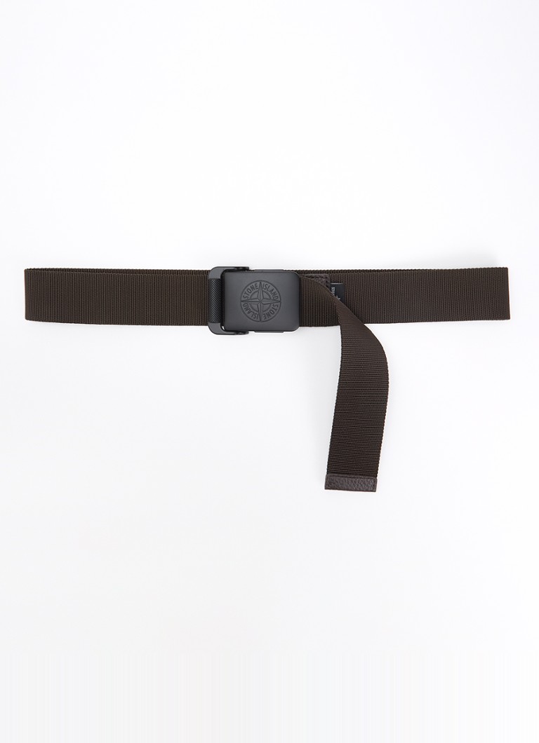 Stone Island Heren S0073 riem met logo in de kleur Bruin, maat: 85 cm