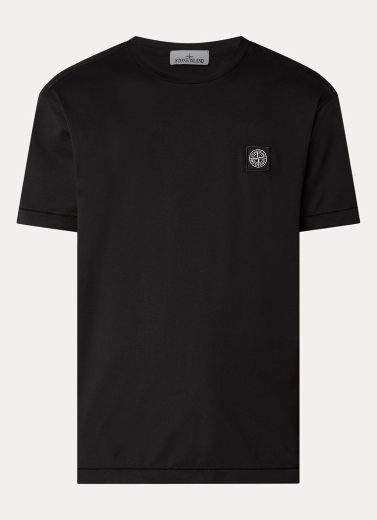 Stone Island Heren S0013 T-shirt met logo in de kleur Donkerblauw, maat: S