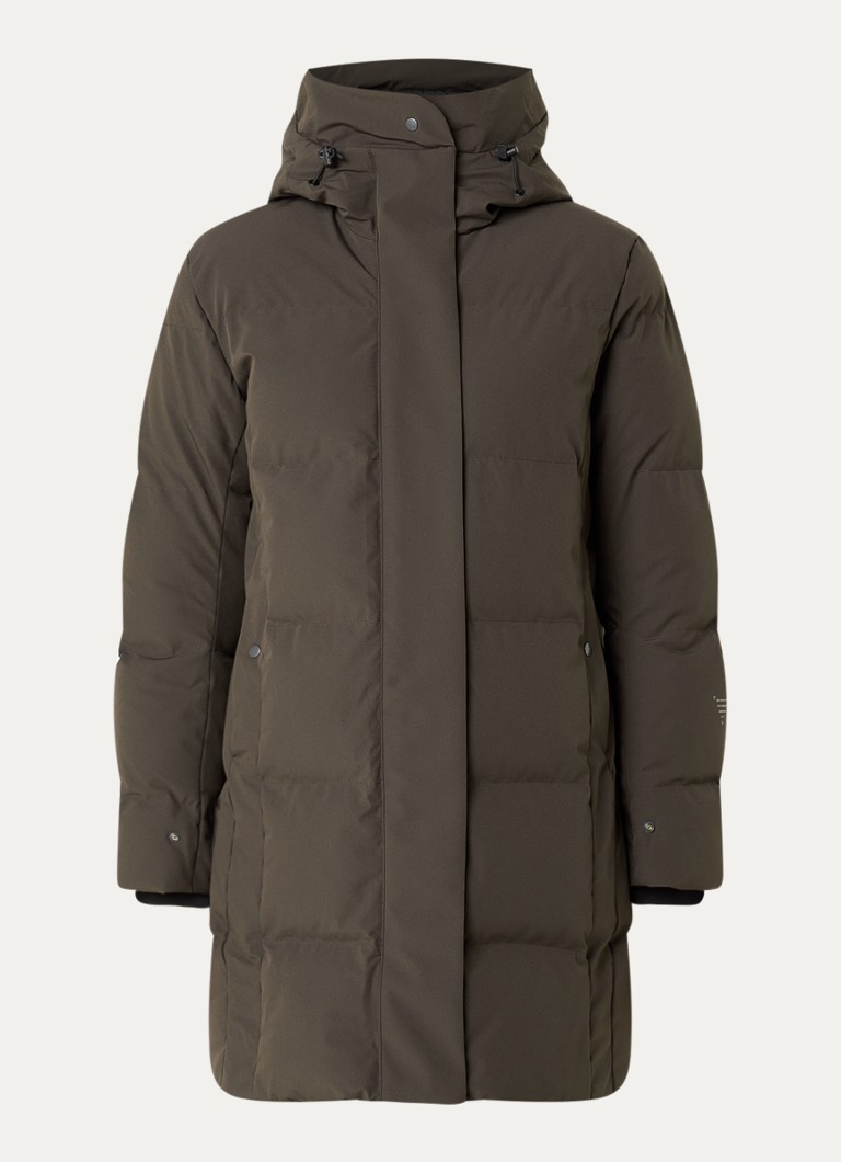 Krakatau Dames Cassini gewatteerde parka met capuchon en ritszakken in de kleur Bruin, maat: XL