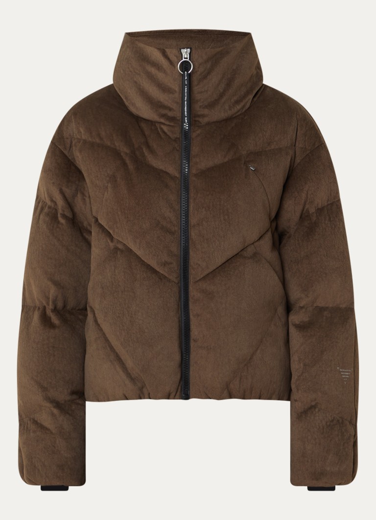 Krakatau Dames Nebula pufferjack met quilt patroon en steekzakken in de kleur Beige, maat: M