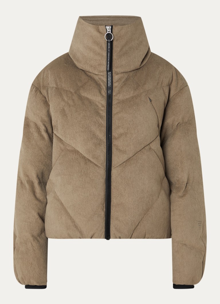 Krakatau Dames Nebula pufferjack met quilt patroon en steekzakken in de kleur Bruin, maat: XL