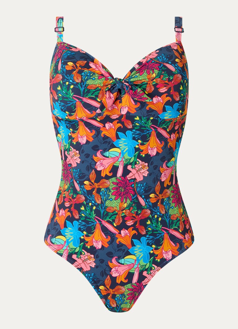 Marlies Dekkers Dames Thalassa voorgevormd badpak met beugelondersteuning in de kleur Donkerblauw