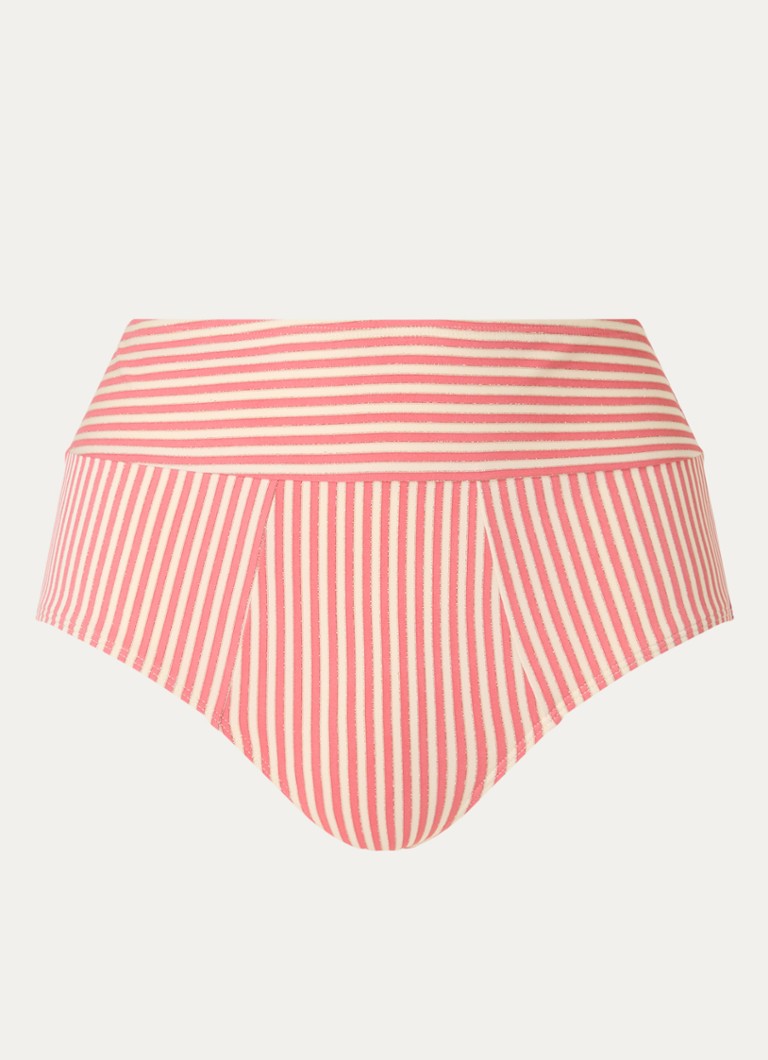 Marlies Dekkers Dames Holi Vintage high waisted bikinislip met lurex in de kleur Koraalroze