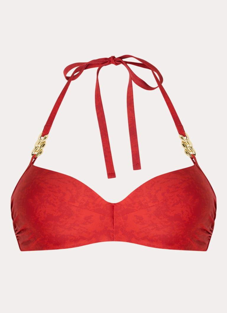 Marlies Dekkers Dames Acapulca voorgevormde bikinitop met print in de kleur Rood