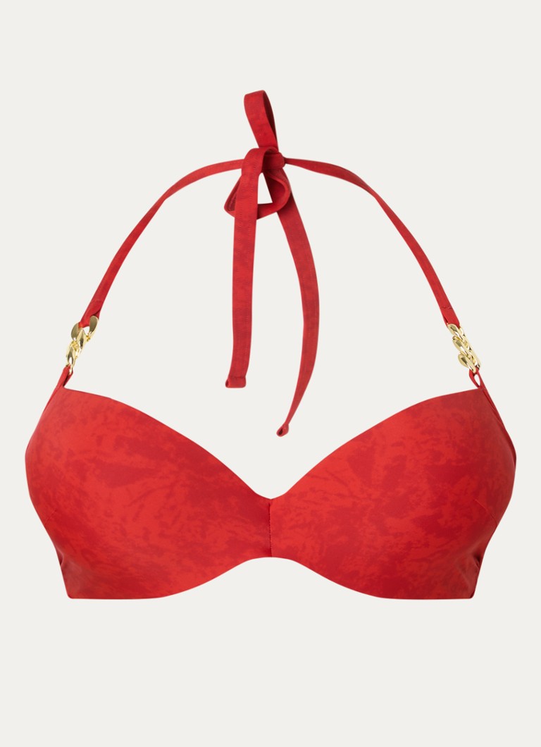 Marlies Dekkers Dames Acapulco push-up bikinitop met print in de kleur Rood